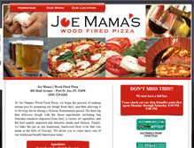 Tablet Screenshot of joemamaspizza.com